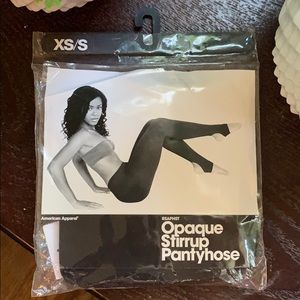American Apparel ✦ New Black Stirrup Tights ✦ XS/S